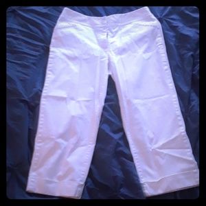 White cotton capris size 10